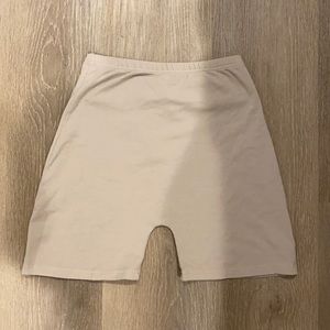Tan biker shorts